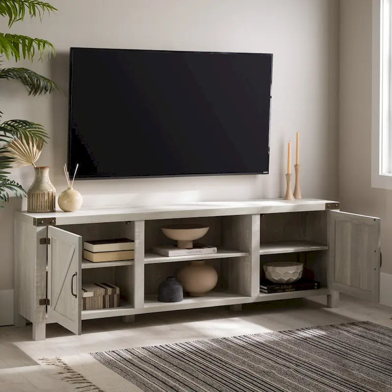 Mobile TV da 70 pollici con porta scorrevole e vani portaoggetti