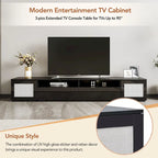 Mobile TV da 82,6" con ante apribili a pressione e luci LED per TV fino a 90"