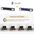 Mobile TV da 82,6" con ante apribili a pressione e luci LED per TV fino a 90"