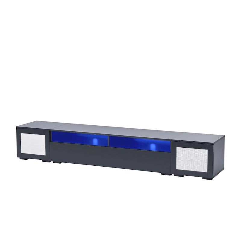 Mobile TV da 82,6" con ante apribili a pressione e luci LED per TV fino a 90"