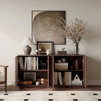 Credenza a buffet con ante a doghe in legno