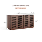 Credenza a buffet con ante a doghe in legno