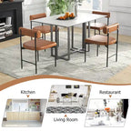 Set di 2 sedie da pranzo in similpelle, imbottite, per cucina