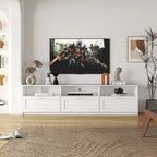 Mobile TV Bianco 178 cm con Vano a Giorno e Cassetti
