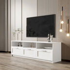 Mobile TV Bianco 178 cm con Vano a Giorno e Cassetti