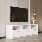 Mobile TV Bianco 178 cm con Vano a Giorno e Cassetti