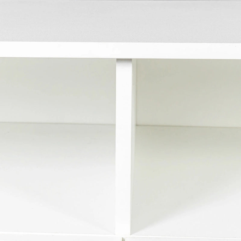 Mobile TV Bianco 178 cm con Vano a Giorno e Cassetti