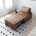 Divano letto estraibile in ecopelle da 39" con schienale regolabile e cuscino