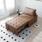 Divano letto estraibile in ecopelle da 39" con schienale regolabile e cuscino