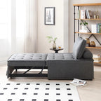 Divano letto estraibile in ecopelle da 39" con schienale regolabile e cuscino