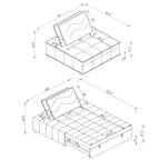 Divano letto estraibile in ecopelle da 39" con schienale regolabile e cuscino
