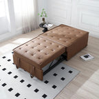 Divano letto estraibile in ecopelle da 39" con schienale regolabile e cuscino