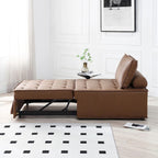 Divano letto estraibile in ecopelle da 39" con schienale regolabile e cuscino