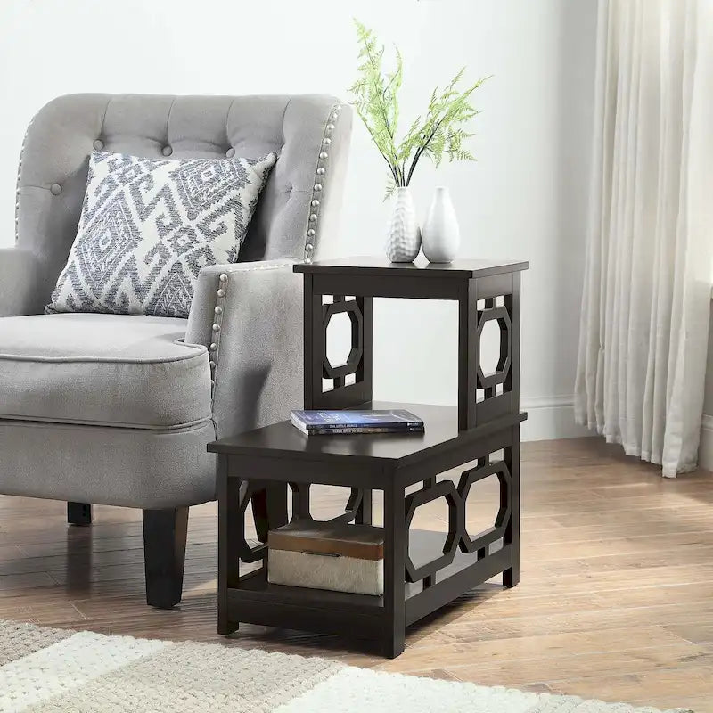 Tavolino finale a L a 2 ripiani da mettere accanto alla sedia