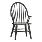 Sedia Windsor con braccioli - Nera