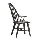 Sedia Windsor con braccioli - Nera