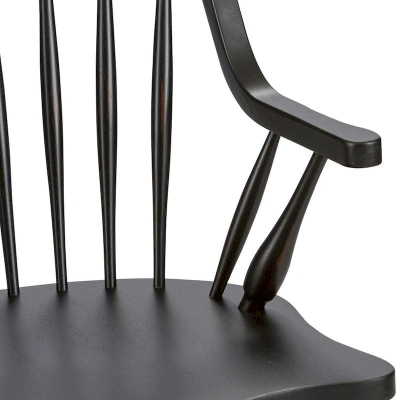 Sedia Windsor con braccioli - Nera