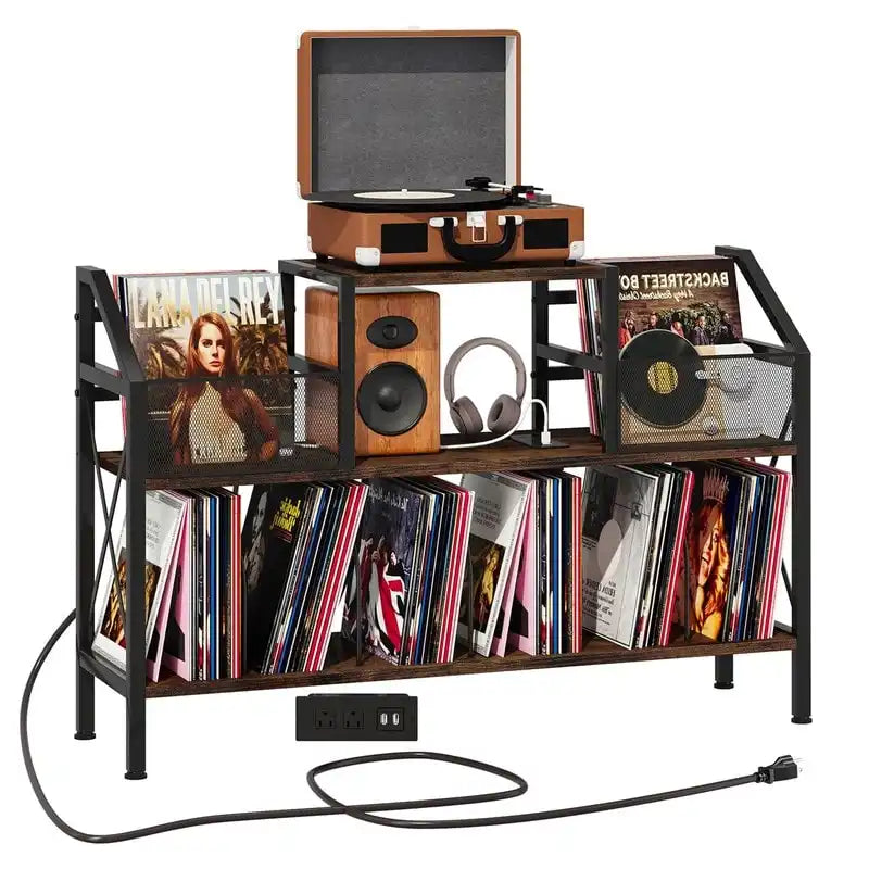 Mobile per giradischi con vano portadischi in vinile