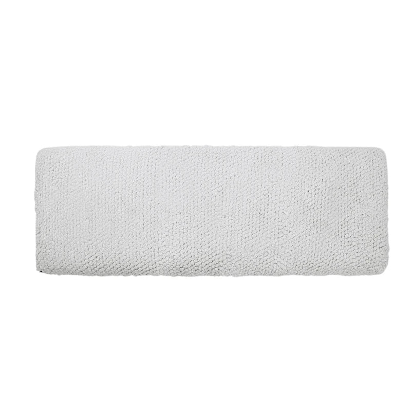 Panca Doppia Imbottita da 122 cm con Sedile in Bouclé e Base in Metallo