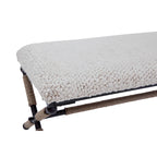 Panca Doppia Imbottita da 122 cm con Sedile in Bouclé e Base in Metallo