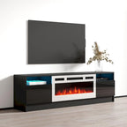Mobile TV con camino elettrico da 63" e illuminazione a LED
