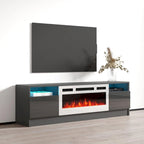 Mobile TV con camino elettrico da 63" e illuminazione a LED