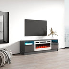 Mobile TV con camino elettrico da 63" e illuminazione a LED