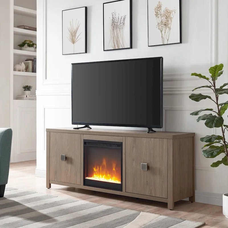 Mobile TV da 58" con camino elettrico integrato