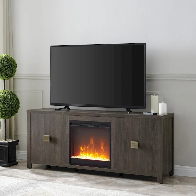 Mobile TV da 58" con camino elettrico integrato