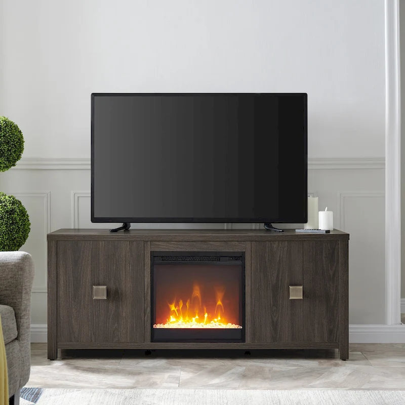 Mobile TV da 58" con camino elettrico integrato