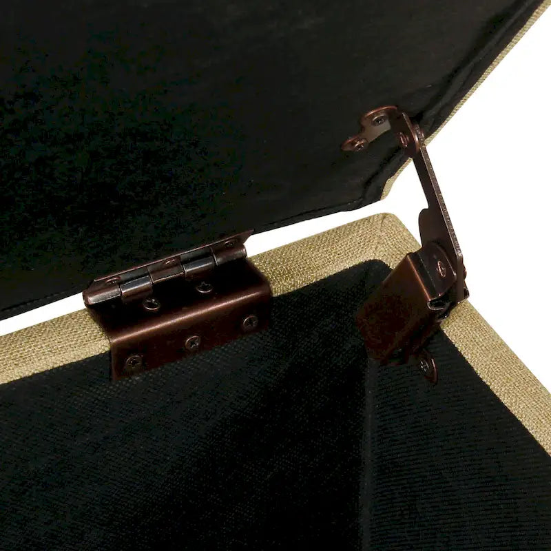 Ottoman contenitore quadrato grande con coperchio a cerniera