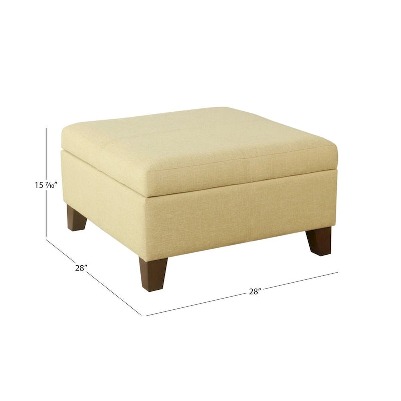 Ottoman contenitore quadrato grande con coperchio a cerniera