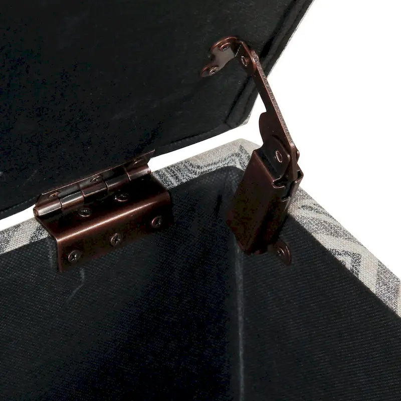 Ottoman contenitore quadrato grande con coperchio a cerniera