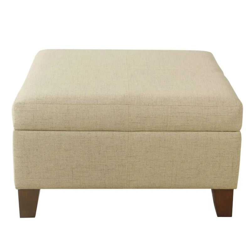 Ottoman contenitore quadrato grande con coperchio a cerniera