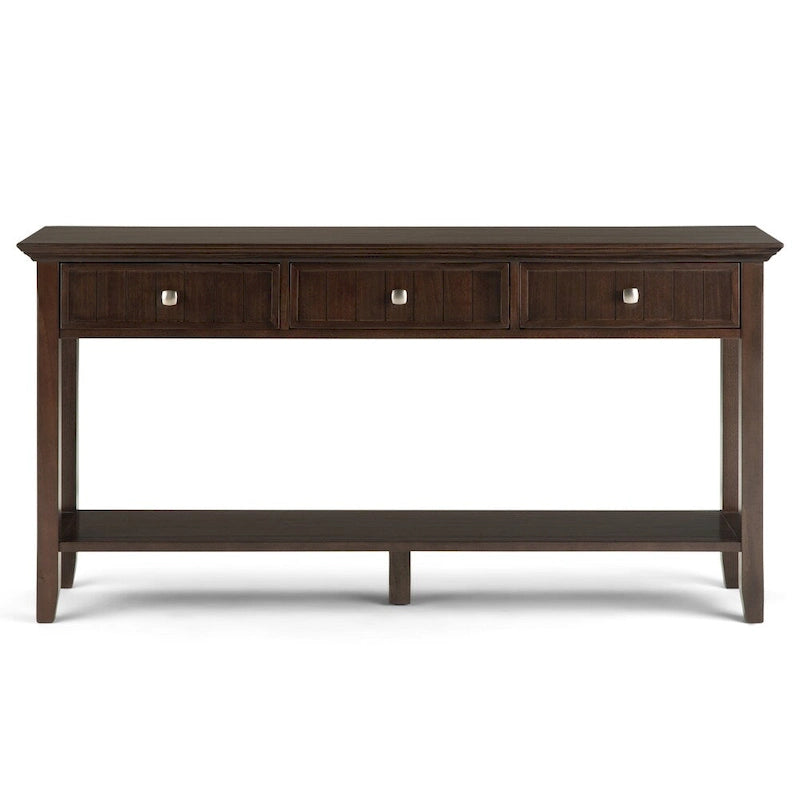 Tavolo console da 152 cm di larghezza Normandy con 3 cassetti e ripiano aperto