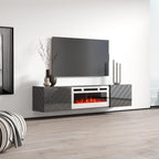 Mobile TV con camino elettrico da parete, 72 pollici