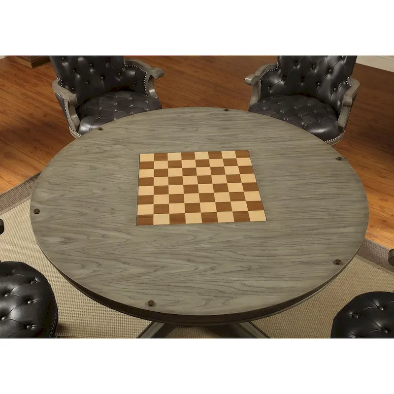 Tavolo da gioco tradizionale in legno massello grigio