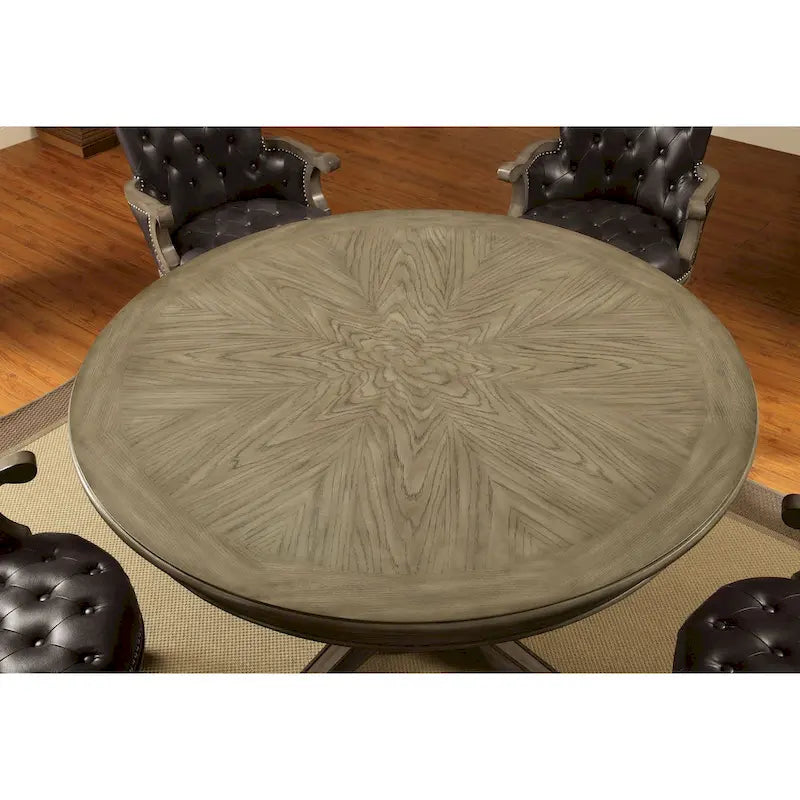 Tavolo da gioco tradizionale in legno massello grigio