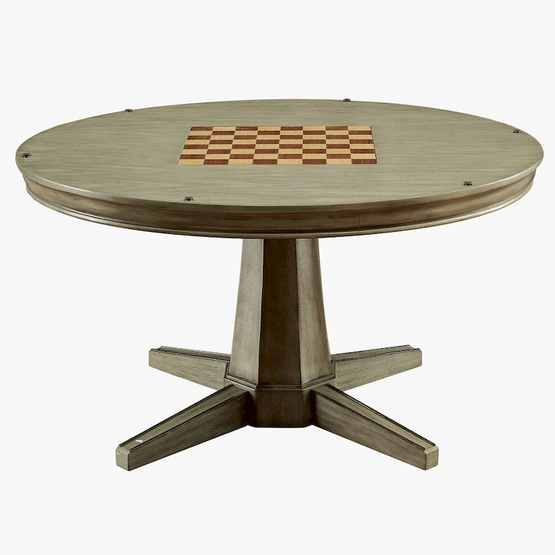 Tavolo da gioco tradizionale in legno massello grigio