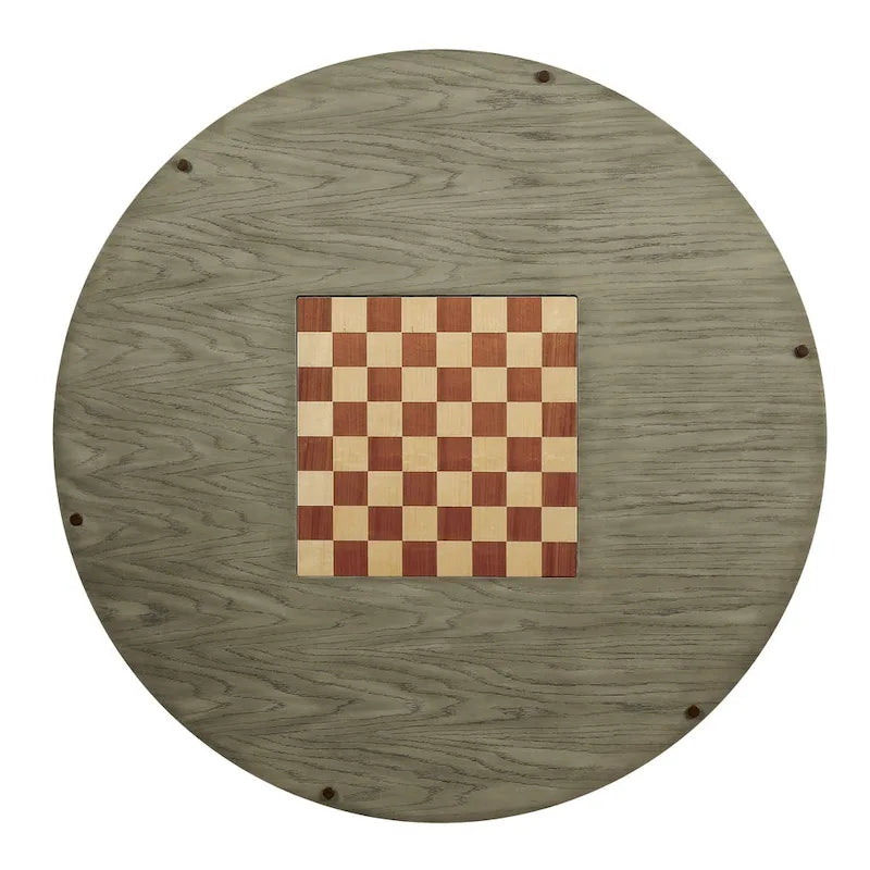Tavolo da gioco tradizionale in legno massello grigio