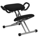 Sedia ergonomica con maniglie – Tessuto nero