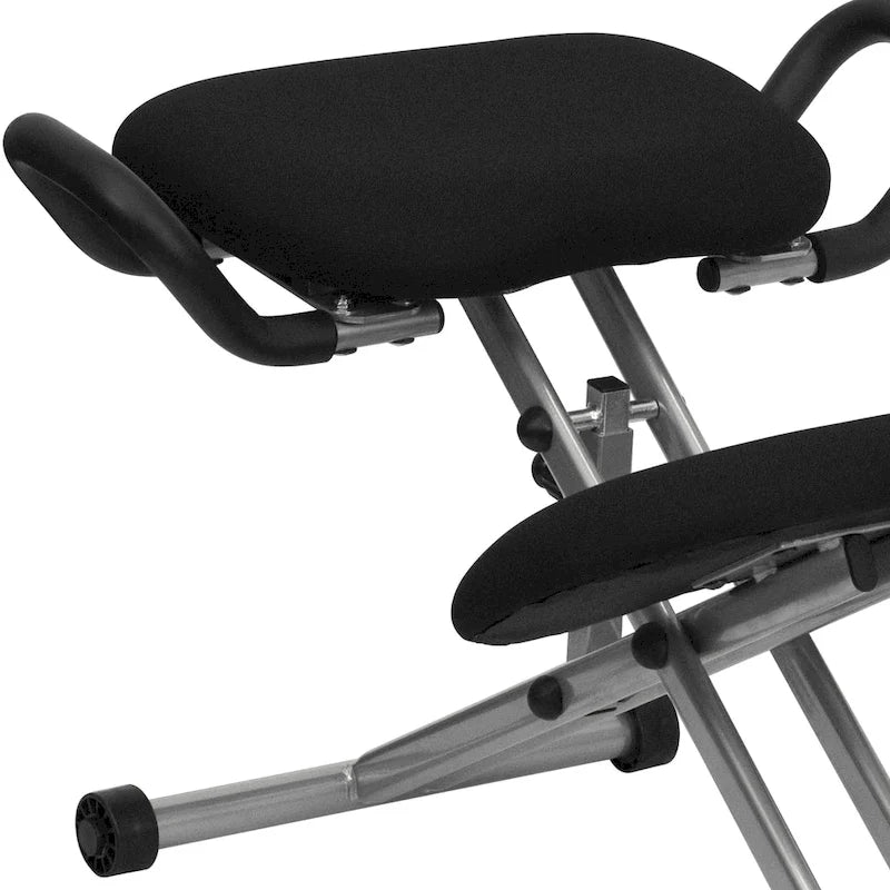 Sedia ergonomica con maniglie – Tessuto nero