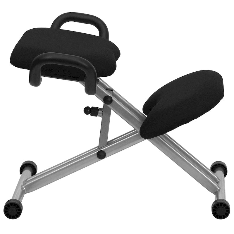 Sedia ergonomica con maniglie – Tessuto nero