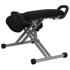Sedia ergonomica con maniglie – Tessuto nero