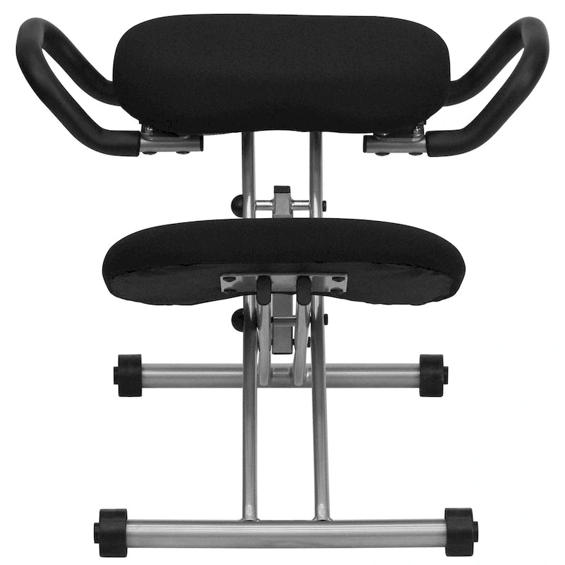 Sedia ergonomica con maniglie – Tessuto nero