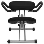 Sedia ergonomica con maniglie – Tessuto nero