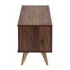 Mobile TV a 2 ante in noce marrone stile Mid-Century Modern