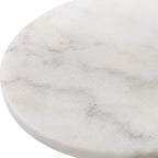 Tavolino portabevande in marmo bianco - 12 L x 23,5 H x 12 P (in)