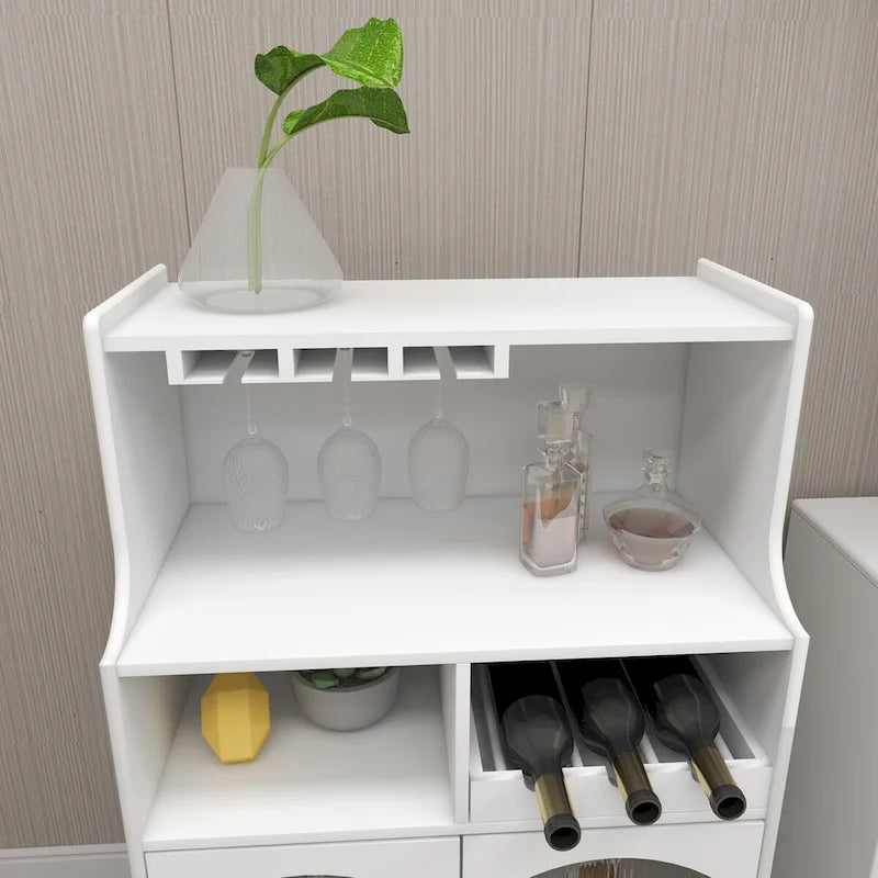 Mobile Bar con Portabottiglie Rimovibile