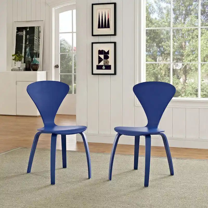Sedie impilabili da pranzo, set da 2